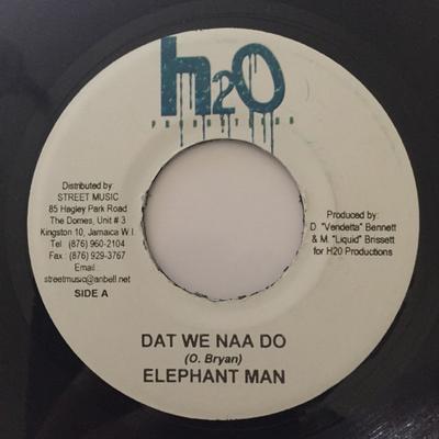 7inch Record ELEPHANT MAN - Dat We Naa Do NONE H2O Productions Jamaica Reggae, Ska & Dub Used
