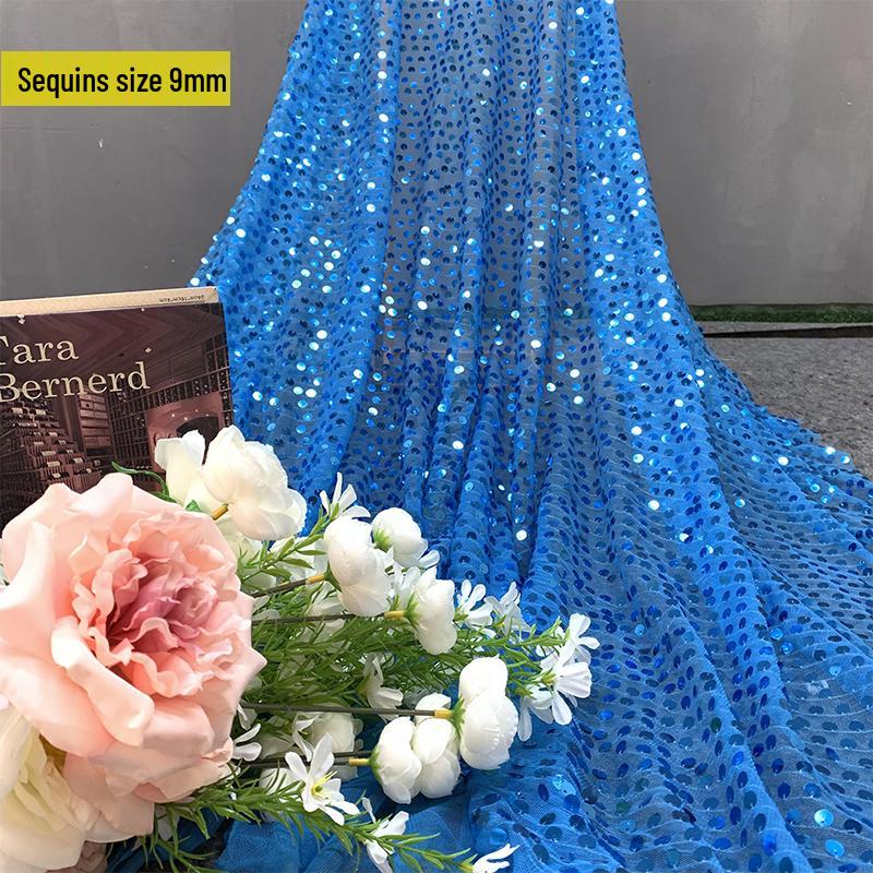 Gold & Silver Glitter Sequin Fabric for Wedding & Birthday Decor