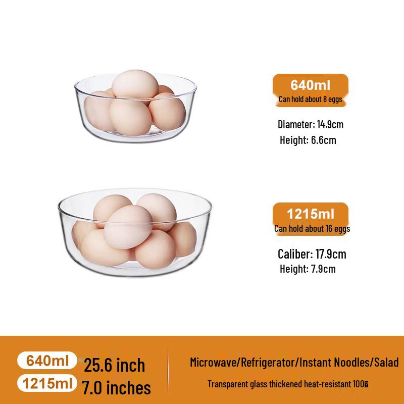 High-Temperature Resistant Glass Salad Bowl