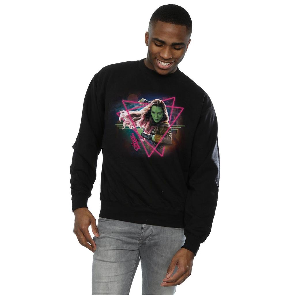 Marvel Mens Guardians Of The Galaxy Neon Gamora Sweatshirt