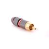 4 Pcs Rca Hi-Fi Gold-Plated Copper Male Plug Audio Connector