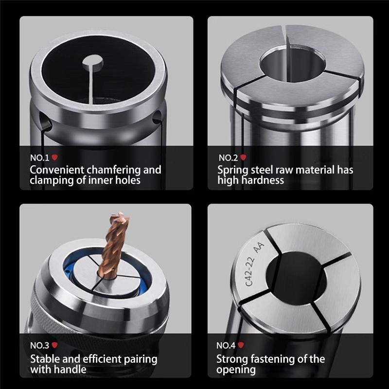 C42 4-32mm High Precision C Type Strong Power Collet Powerful Gipping Range 4mm-32mm CNC Lathe Holder Bracket Tool