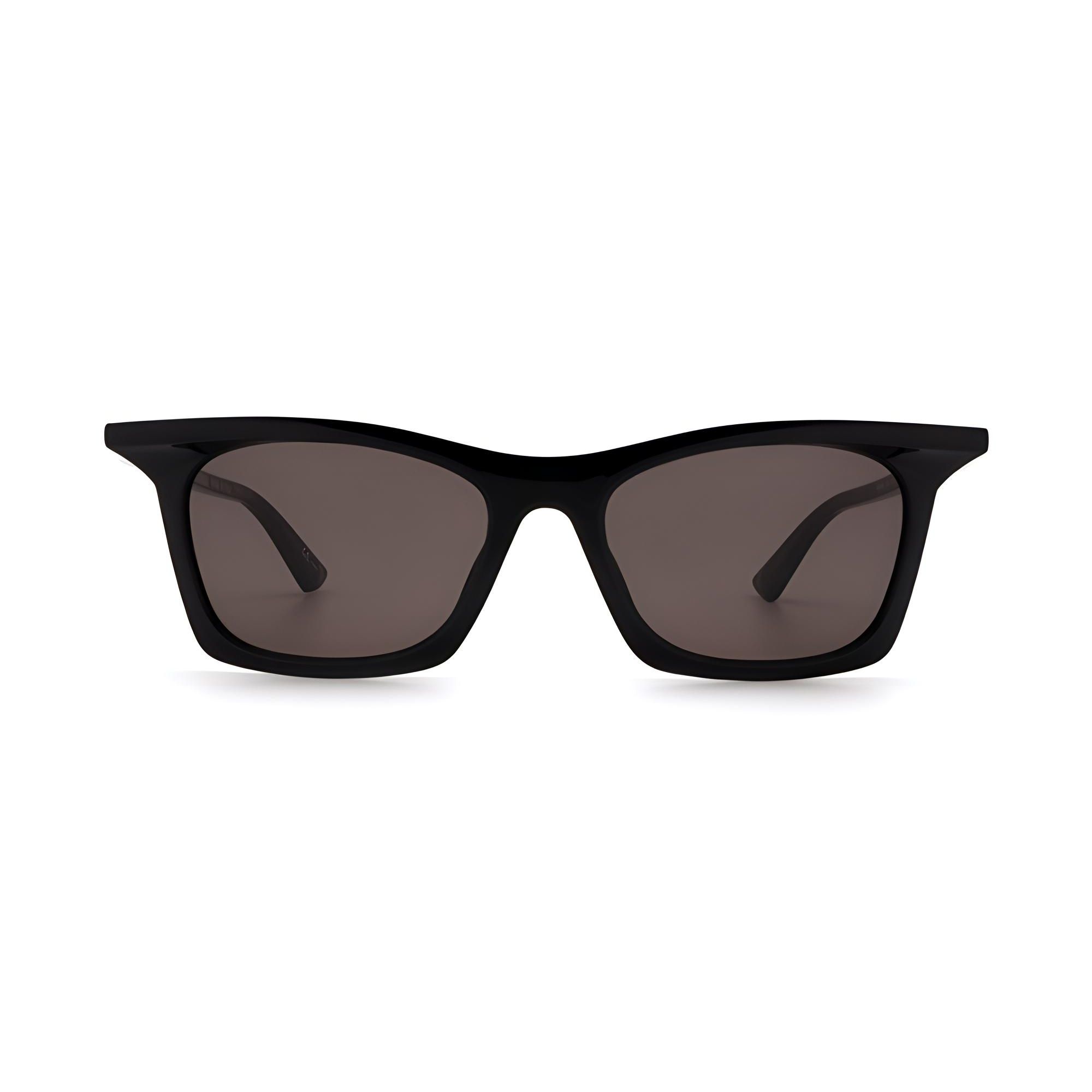 Balenciaga Logo Design Oval Sunglasses Unisex sunglasses Black BB0099S001 Black,F