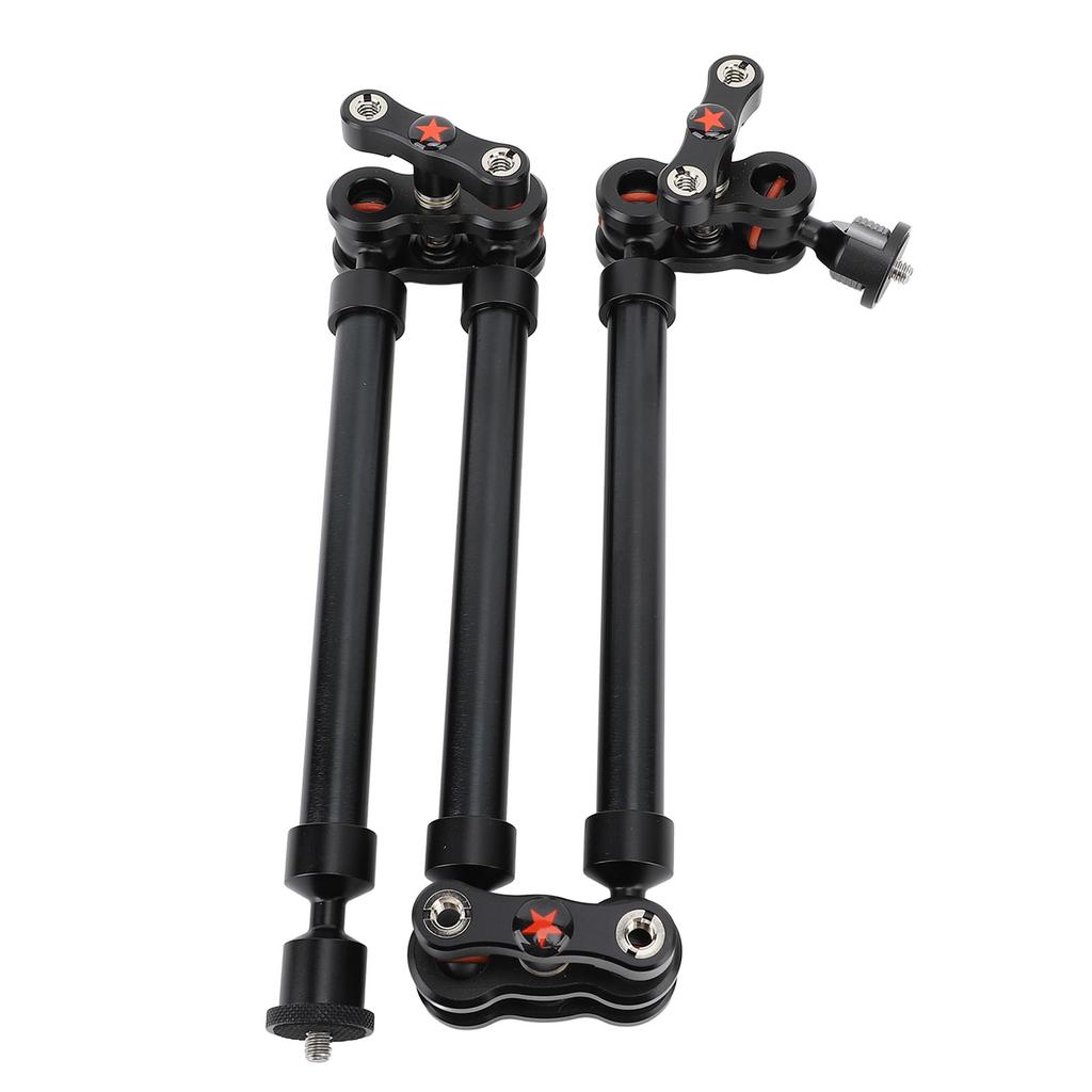 755mm Universal Arm Stand 3 Sections Adjustable Photography Extension Support for Camera Light Microphone Phone Clip