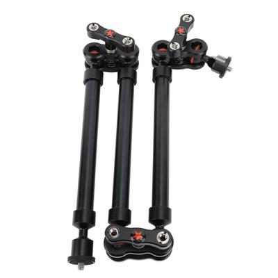 755mm Universal Arm Stand 3 Sections Adjustable Photography Extension Support for Camera Light