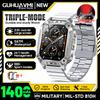 New Outdoors Durable Military Men Smart Watch 1400mAh battery 5ATM Swim LED flashlight+SOS Red Light Sports Call Smartwatch