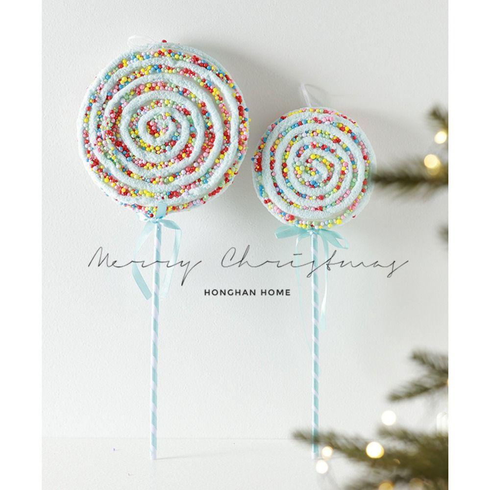 Multicolor Christmas Lollipop Decorations Cartoon Candy Cane Party Supplies Hanging Pendants Photo Props Scene Making