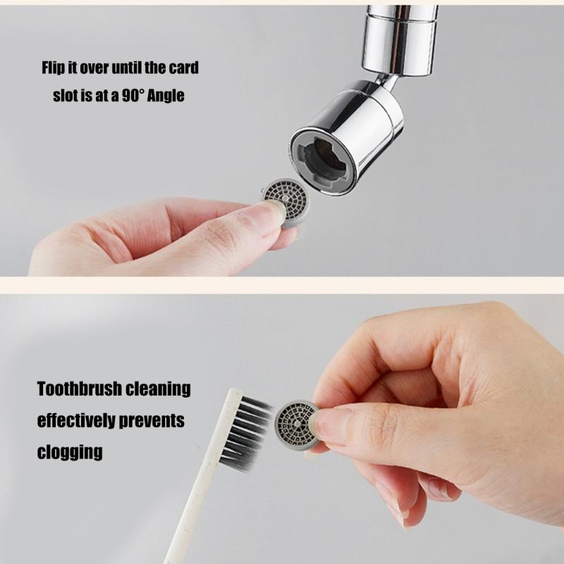 360 Degree Rotating Kitchen Faucet Extender Extension Nozzles Universals Faucet Aerator Splashes Filter Water Saving