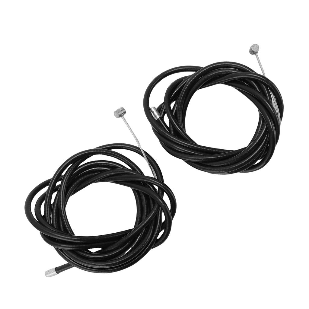 2pcs Brake Cable Replacement for M365 Pro4 Electric Scooter Black 6.4ft Rubber Steel Scooter Brake Line
