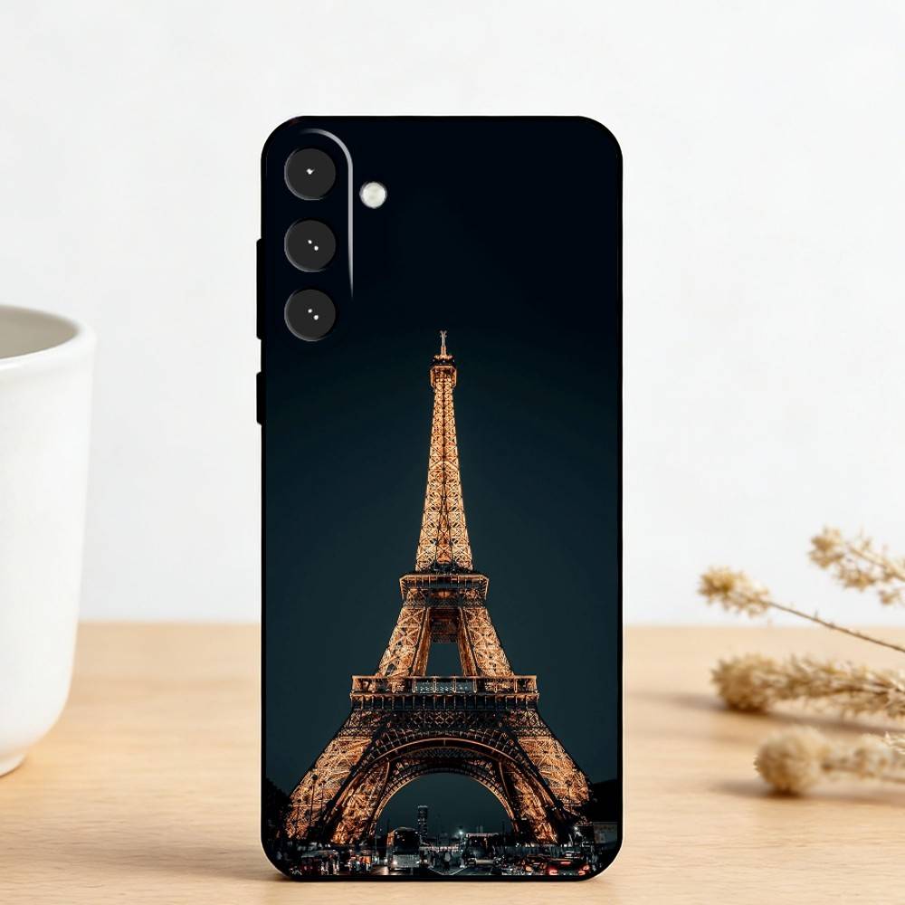 E-Eiffel T-Tower    Phone Case For Samsung Galaxy A73,A72,A71,A70,A53,A52,A51,Others Soft Black Cover
