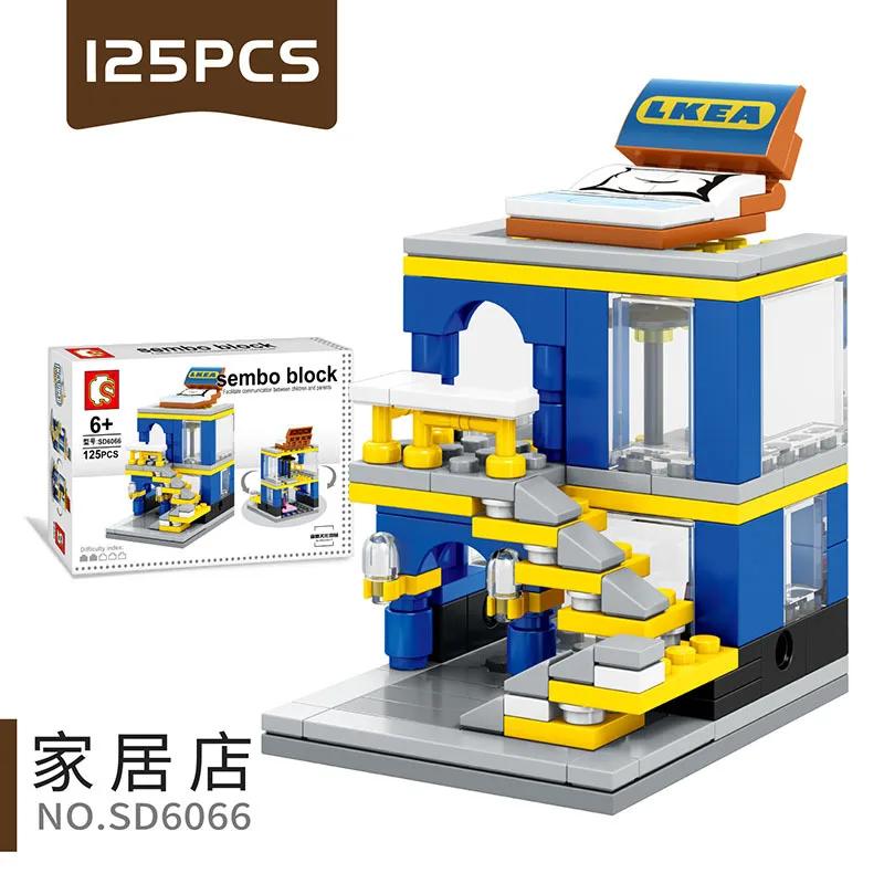 House Building Blocks Mini City Store Street View Snack Street Children'S Toys Boys And Girls Gifts Compatible With