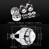2.5 Inch Universal Bi Xenon HID Projector Lens Silver Black Shroud H1 Xenon LED Bulb H4 H7 Motorcycle Car Headlight