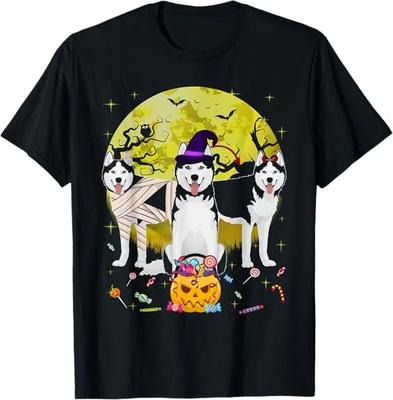 Fun Siberian Husky Halloween Costume Gift Dog Lover T-Shirt S-3XL
