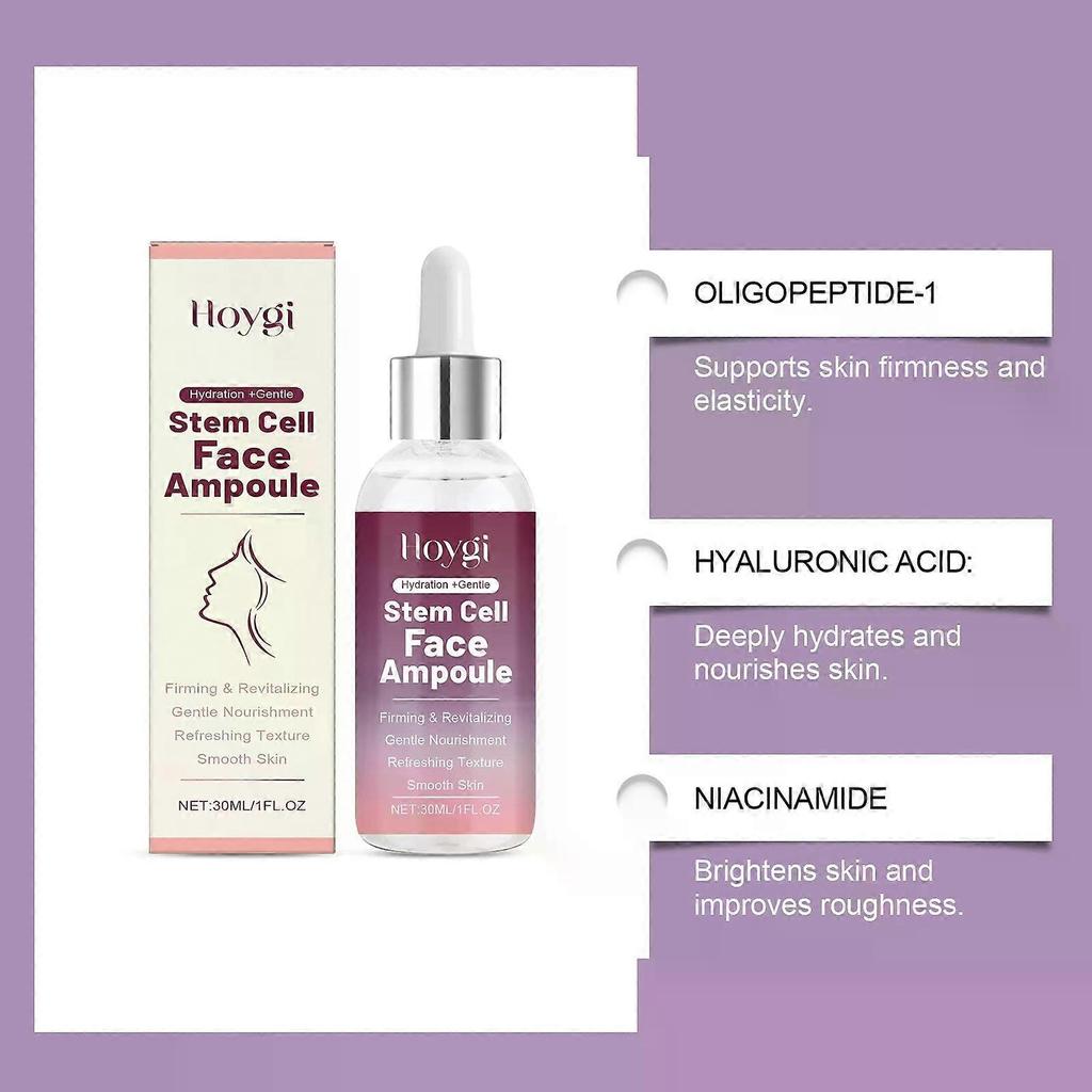 Fiala Viso Cellule Staminali Siero Anti-Età Rassodante & Levigante con EGF, Peptidi, Acido Ialuronico & Niacinamide Potenziatore Rughe & Elasticità Facciale S