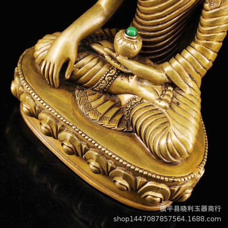 Posąg Buddy Tathagaty Siakjamuniego Brązowy Starożytny Metalowy Rzemiosło