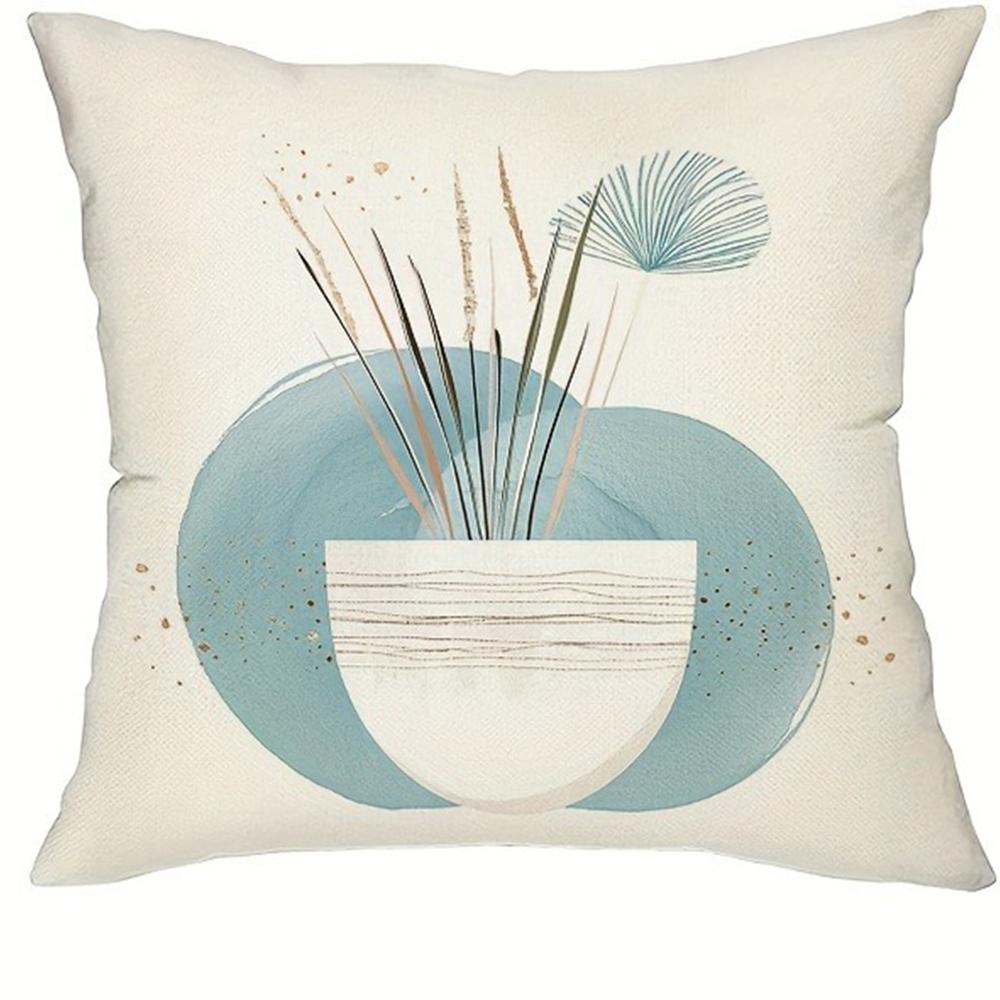 Bohemian style home decoration pillowcase abstract simple geometric leaf pattern design living room sofa chair cushion cover