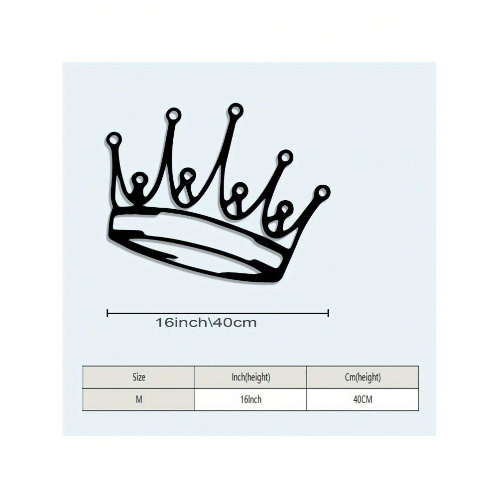 Crown Metal Wall Art Royal Theme Mural Prince Princess Bedroom Decor Housewarming Gift