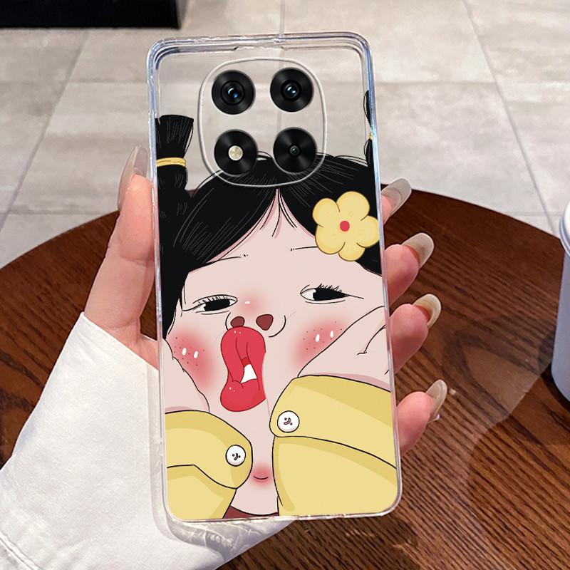 Cover For Xiaomi Poco X7 Case Luxury Aesthetic Cute Cat Fashion Astronaut Transparent Soft Silicone TPU Bumper Casing 24095PCADG