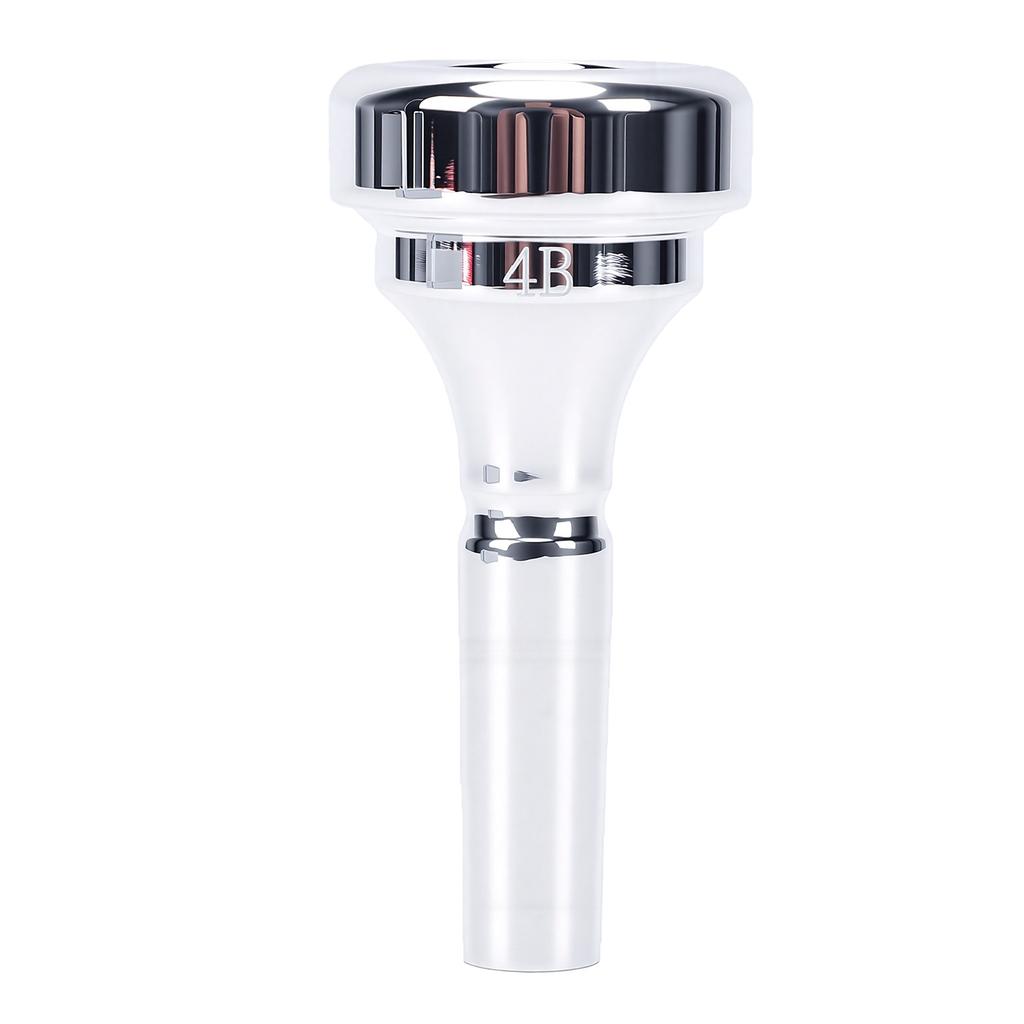 Cornet Mouthpiece Silver Plated Brass Instrument Accessory for Beginner Blowing Adult Practice