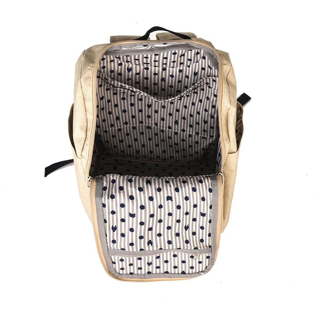 Kusguru Japan Women's Animal Mode Backpack, 258046, Beige, Medium