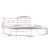 VidaXL Metal Bed Frames Without Mattress Smoked Oak 180x200 Cm 4017057