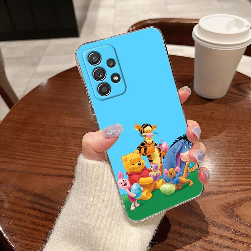Case For Samsung Galaxy A57 A37 A56 5G A36 A55 A54 A35 A26 A07 A17 A16 A06 A34 A15 Cover Winnie Pooh Tigger Eeyore Piglet Nature