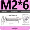 304 Stainless Steel Phillips Round Head Screw with Flat Washer M3/M4/M5/M6