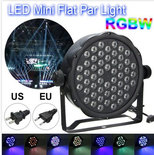 LED 54x3W RGB Stage Light Party Disco Bar Nightclub Projector Lamp Voice Control Flash DJ Strobe Lightings For Wedding Birthday