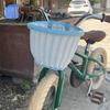 Adjustable Leather Straps Front Handlebar Basket Handwoven Cycling Handlebar Basket  Girls Bike