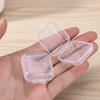 Wholesale Mini Square Storage Box Transparent Plastic Flip Cover Small Case Pill Jewelry Earrings Dustof Storage Pack Boxes