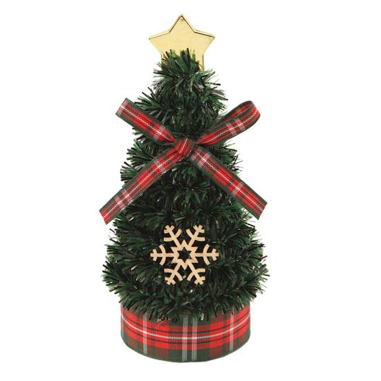 5 Inch Mini Christmas Tree Artificial Tabletop Christmas Tree Decorations with Star Tree Topper for Winter Fireplace Mantel Decor