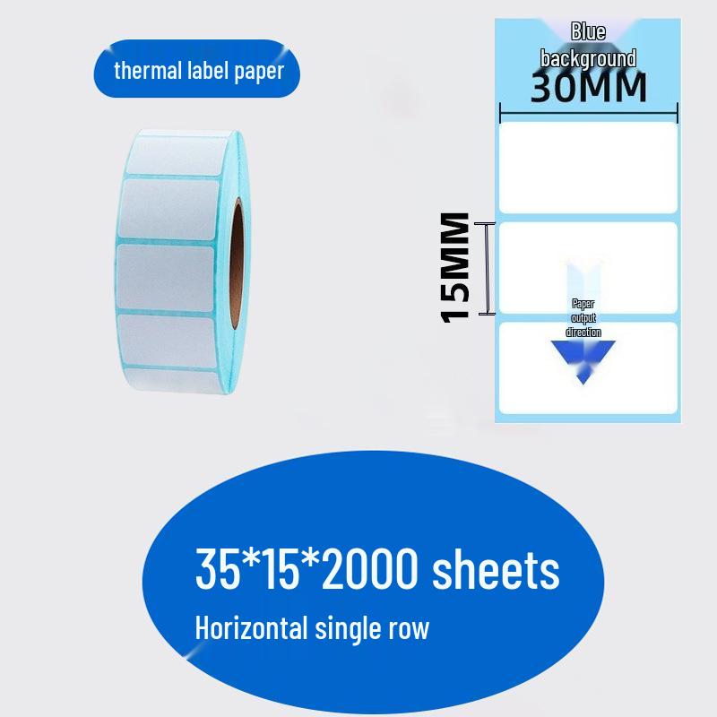 Durable Self-Adhesive Thermal Label Paper for Electronic Scales - Barcode Stickers (Sizes: 80x60, 50x40, 30)