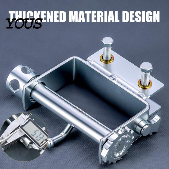 Adjustable Rope Tightener Universal Truck Clamp Tie-Down Tool, Heavy-Duty Steel Cargo Securing Fastener, No-Weld Installation for Pickup
