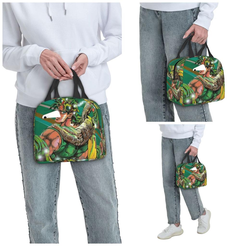 Jojo Bizarre Adventure Joseph Joestar Insulated Lunch Bag for Kids School Cooler Thermal Food Box Tote Lunch Boxes Container