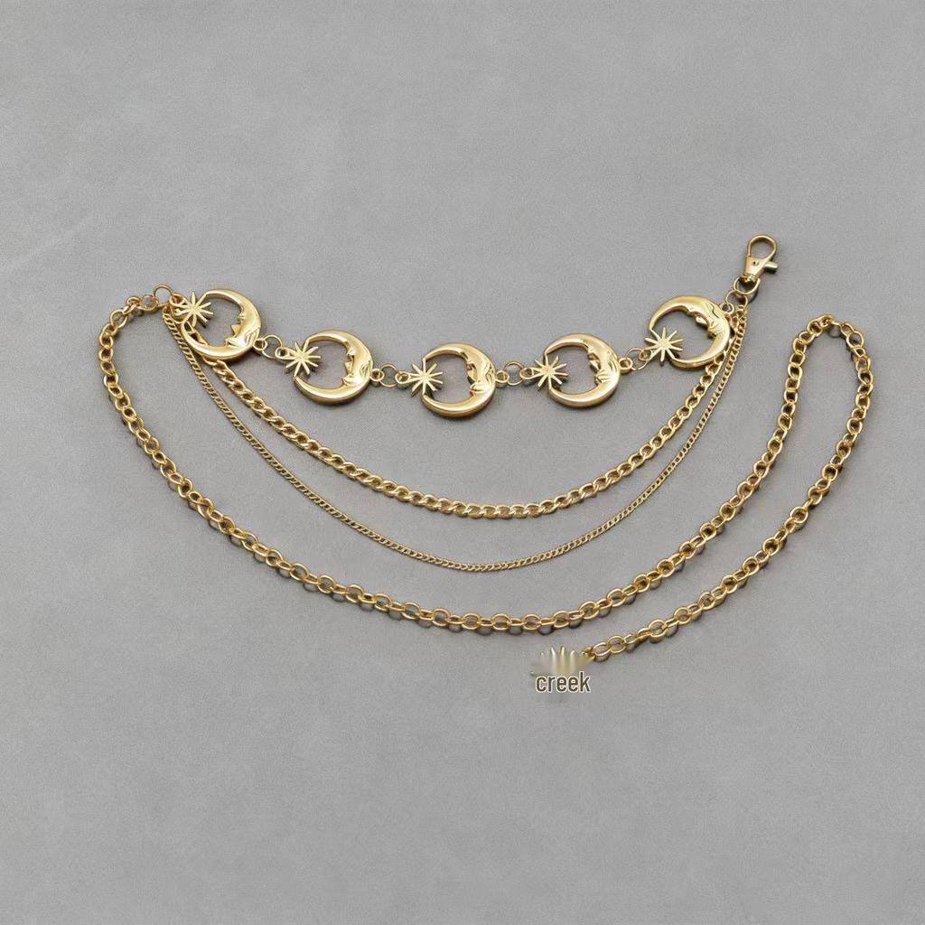 Cross Atmosphere Metal Pendant Waist Chain - Trendy Women's Fashion Accessory Body Chain