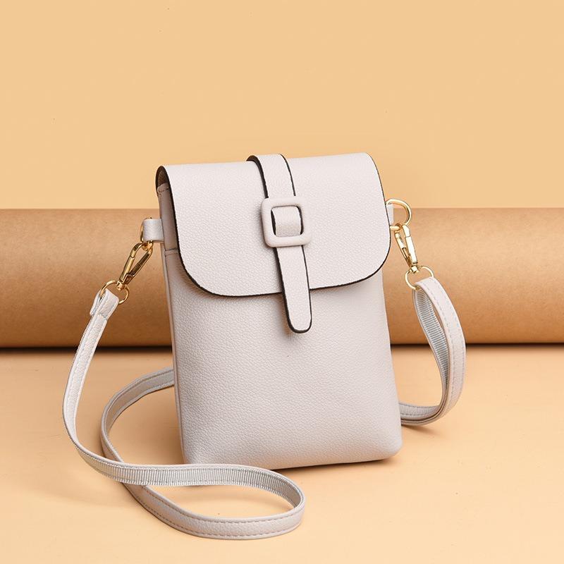 Spring and summer popular women's bags, new simple and fashionable vertical small square bags, mobile phone bags, women's shoulder messenger bags