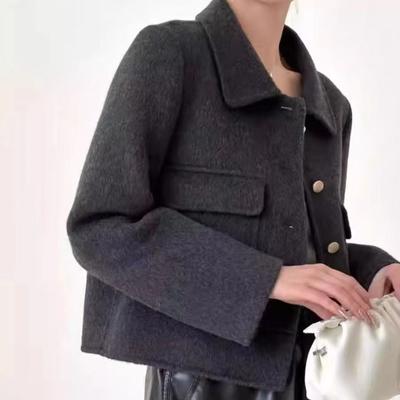 Herbst und Winter Neuer Stil Hepburn-Stil Kleiner Kurzer Stil Leichte Luxusmode Doppelseitiger Wollmantelanzug Kleiner Duftstil Damen