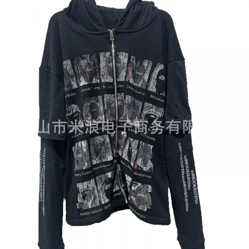 Unisex Oversized Hooded Sweatshirt With 3D Printed Graphic Streetwear Loose Fit Black Pullover