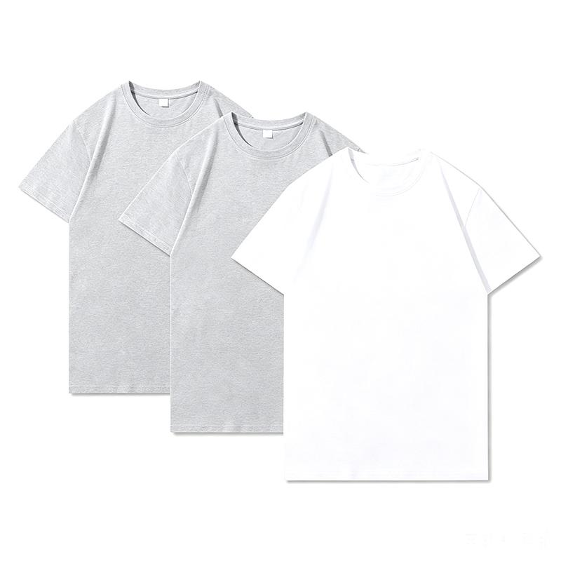3PCS Summer Cotton T-shirt Men Women T-shirts Fashion Harajuku Short-sleeves Solid Color Tops