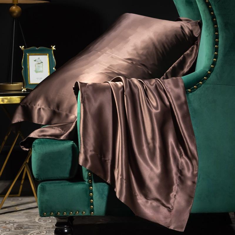 2PCS 100% Pure Silk Pillowcase Real Natural Silk Pillowcase Mulberry Silk Pillowcase