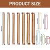 7 Pair Bamboos Knitting Needle Set 4mm To 10mm Smooth Wood Needle for Crochet and Craft Projects