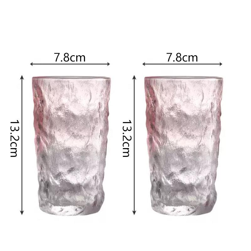 285ml/380ml Cocktail Glass Home Juice Tea Beverage Mugs Pink Glacier Cup Trendy Personalized Wine Glasses Lemon Soda Water Cup