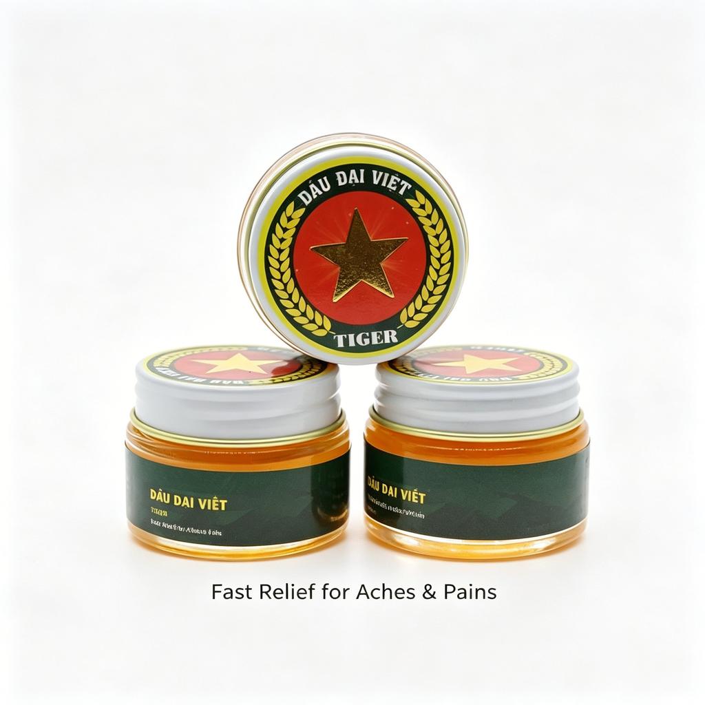 Vietnam Original Red DAU DAI VIET Army Balm Star Balm Muscles Joint Soothing Massage Insect Bite Care 19g