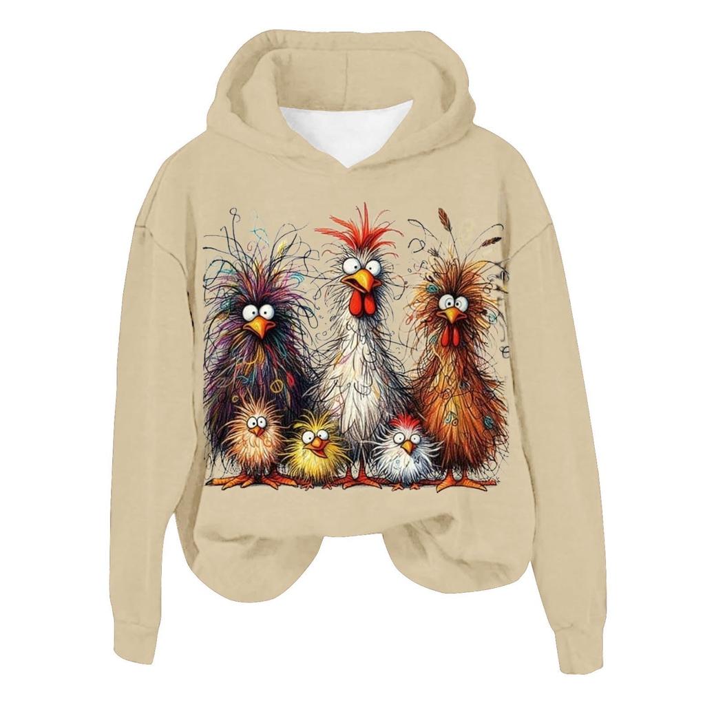 3D-Druck Hoodies Damen Lässige Kapuzen-Sweatshirts Pullover Y2K Harajuku Trainingsanzug Damenbekleidung