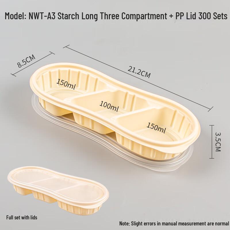 

Disposable Corn Starch Divided Bento Box