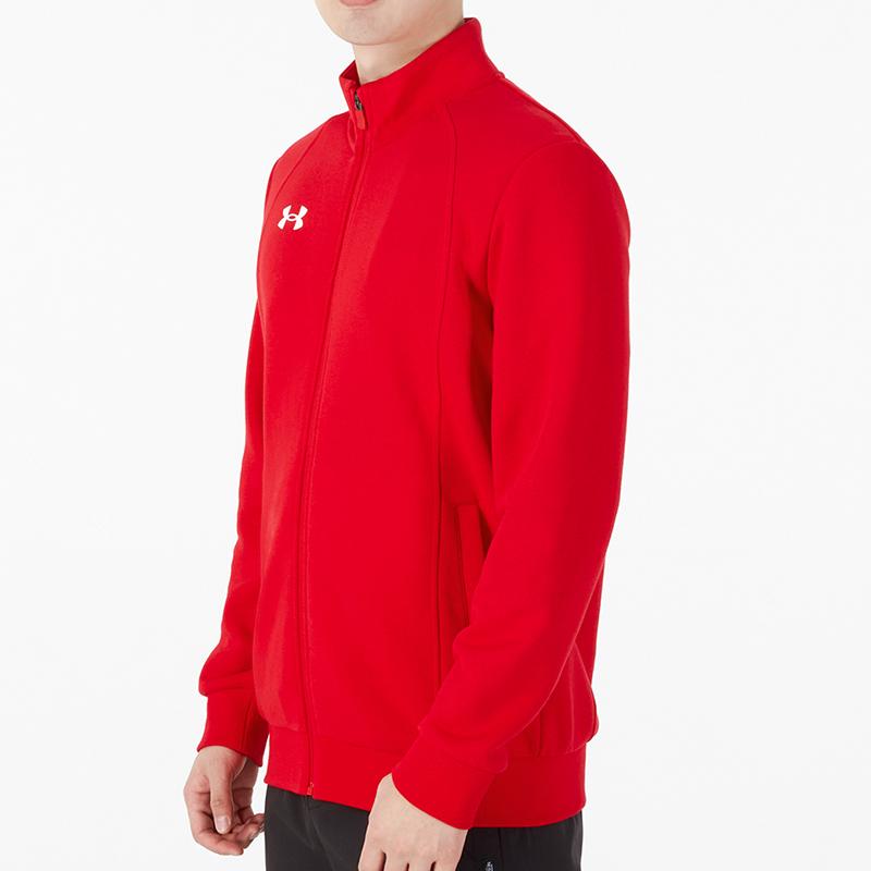 Under Armour Competition Training Knit Sports Stand Collar Logo Jacket Men Jacket Red 21600307-600