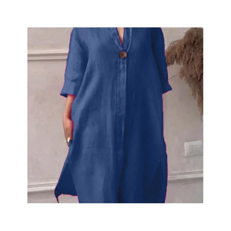 

Юго-Восточная Азия TEMU Трансграничное Черное Однотонное Длинное Платье XL