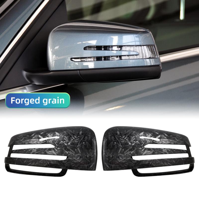 For Mercedes Benz W176 W246 W204 W212 W221 C117 X204 X156 2 Pcs Replacement Carbon Fiber Pattern Rearview Side Mirror Cover Caps