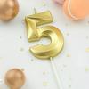 1pc-Birthday Candle Golden Number 0-9 Smoke Free Birthday Cake Insert Party Candle Decoration Anniversary Cake