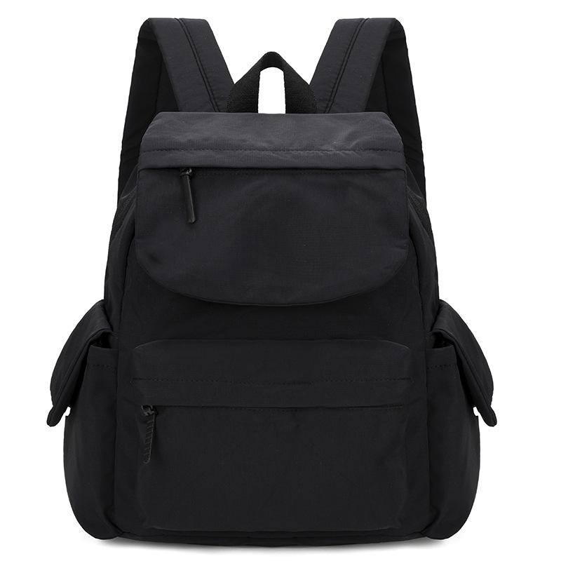 Sac à dos de couleur unie Léger Grande capacité pour unisexe